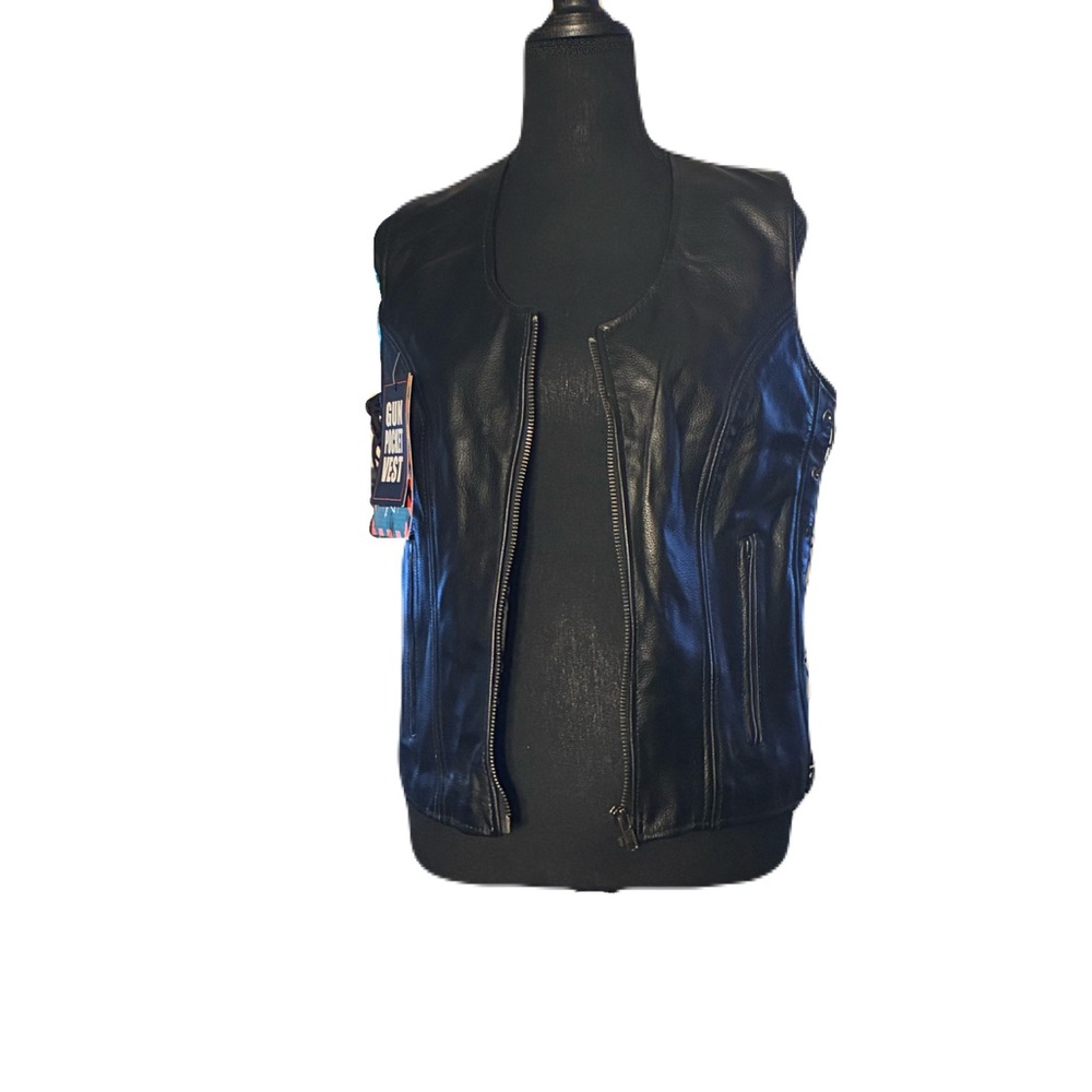 Elegant Black Leather Vest for Women